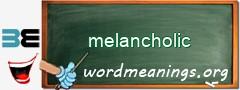 WordMeaning blackboard for melancholic